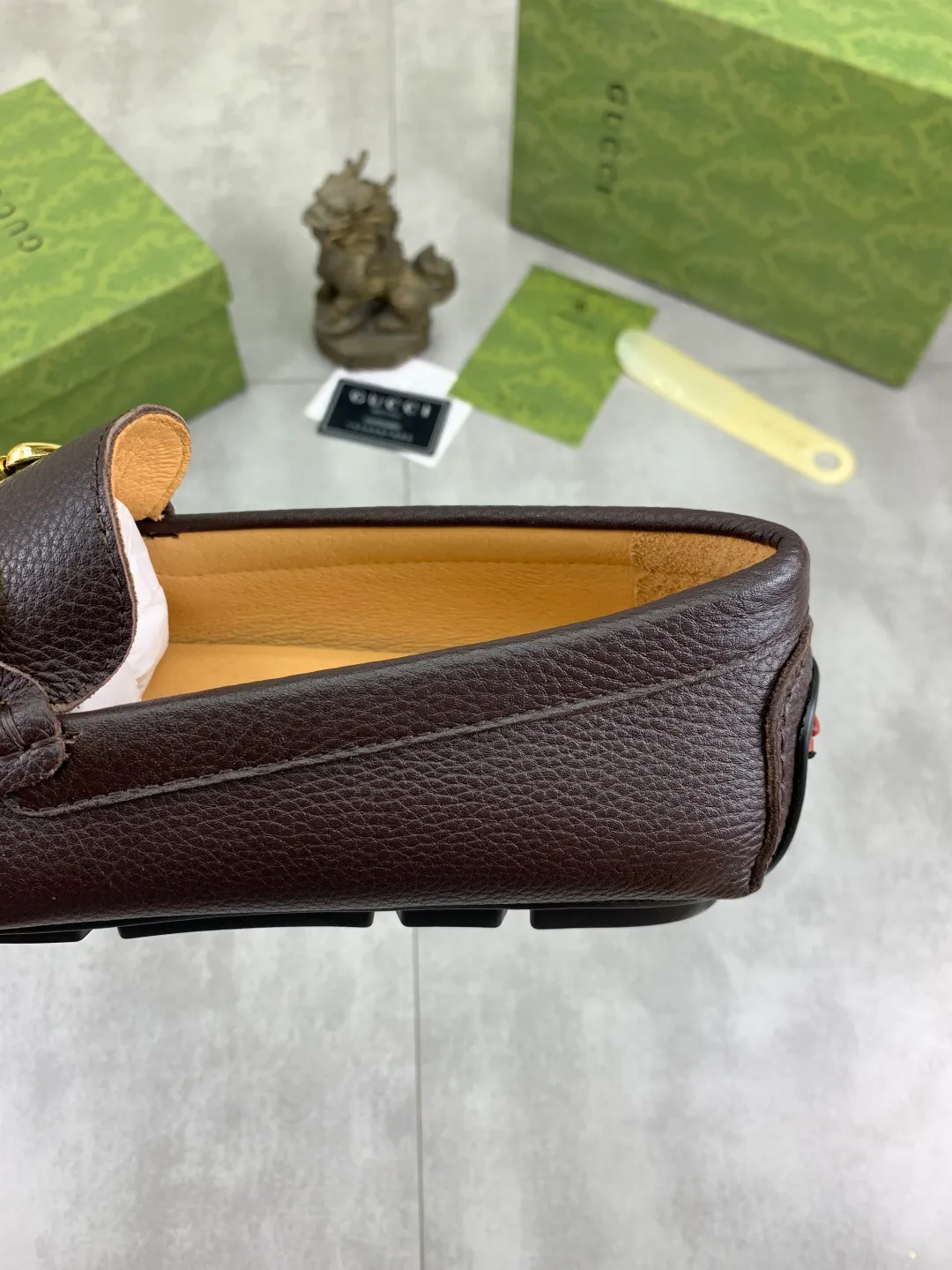 Men's men's shoes💰P360💰[New style]🆘[GUCCI] New classic beanie shoes; Hong Kong original top quality, exquisite craftsmanship, top quality💪🏼High-end boutique men's beanie shoes, British fashion style 🎈The upper is made of Italian imported calfskin🔥, comfortable and breathable, fully imported soft pigskin lining, lazy slip-on Loaf style This fabric is made of 🇮🇹🎈, which is suitable for drivers to drive, and the original non-slip and wear-resistant rubber outsole 🎈Number of codes: 38-45 Multi-color 🉑️ to choose from
